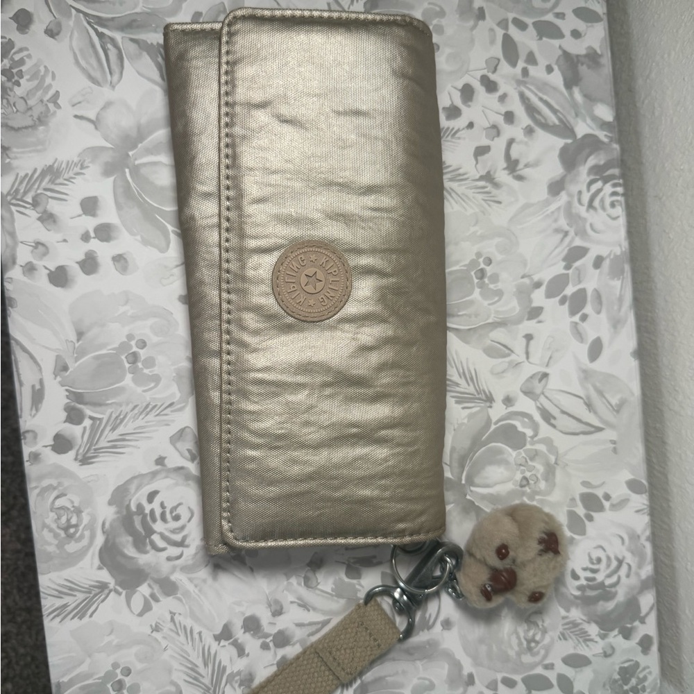 Kipling Metallic Wallet With Plush Keychain - image 1